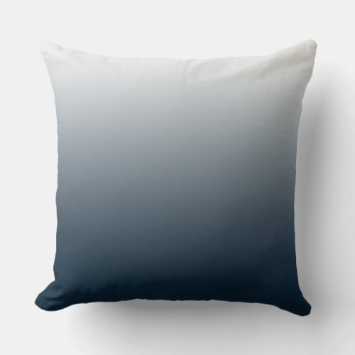 Blue gradient throw pillow