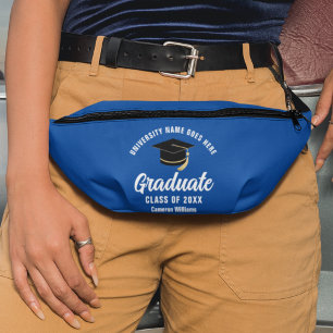 Blue Graduate Custom 2025 Graduation Keepsake Fanny Pack