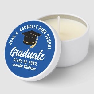 Blue Graduate Custom 2026 Graduation Party Mini Candle Favors