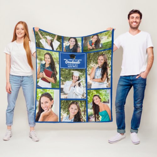 Blue Graduate Photo Collage Custom Graduation
