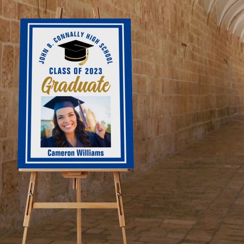 Blue Graduate Photo Personalized Graduation Party