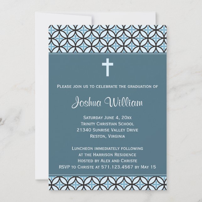 Blue Graduation Announcement / Invite (Front)