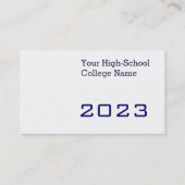 Blue graduation cap 2023 - name card (Back)