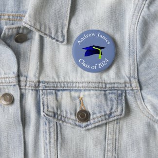 blue graduation cap - class of 2024  -your name