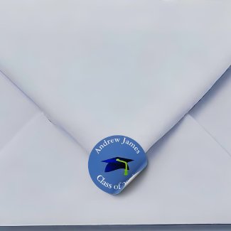 blue graduation cap - class of 2024  -your name