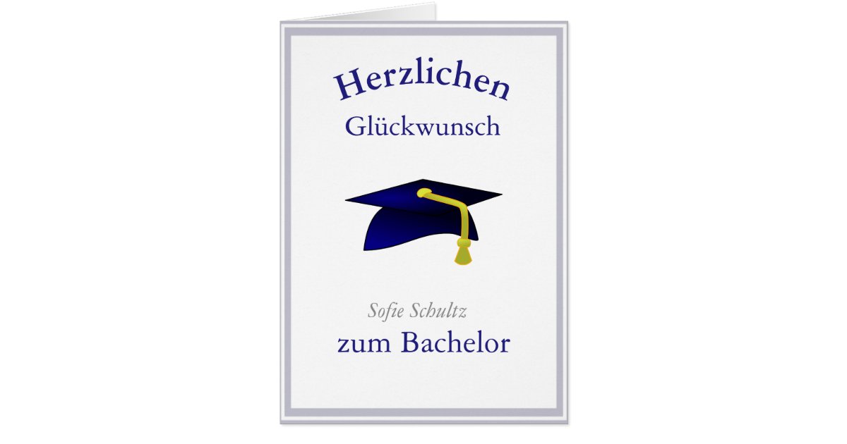 blue graduation cap - Congrats in German | Zazzle