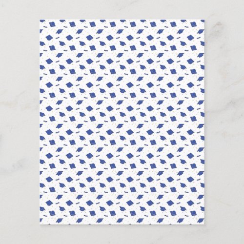 Blue Graduation Cap Toss Scrapbook Paper