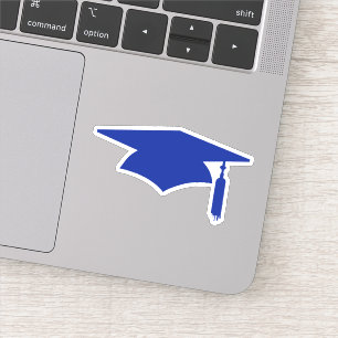 Blue Graduation Cap with Tassel Sticker