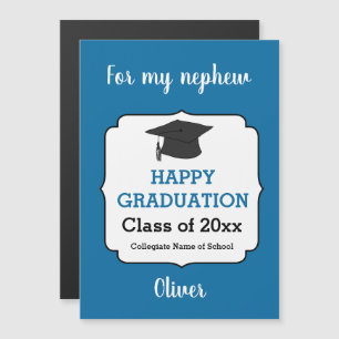 Blue Graduation Class of 2025 Magnet Card