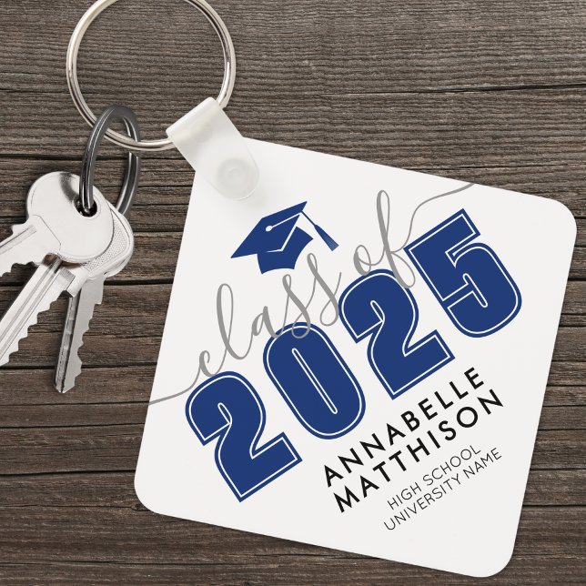 Blue Graduation Keychain (Graduate Blue Graduation keychain)