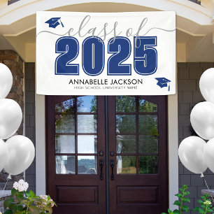 Blue Graduation Party Banner