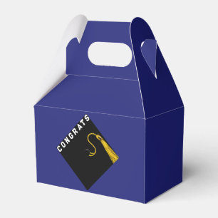 Blue Graduation Party Favor Boxes