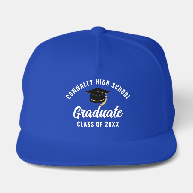 Blue Graduation Party Personalized 2026 Graduate Snap Back Hat (Front)