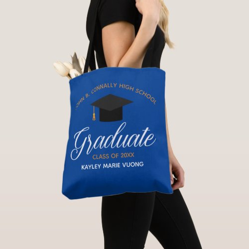 Blue Graduation Personalized 2024 Graduate Gift Tote Bag
