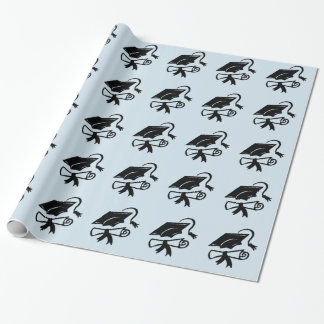 Blue Graduation Wrapping Paper