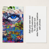 Blue graffiti evil eye (Front & Back)