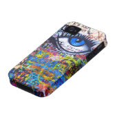 Blue graffiti evil eye Case-Mate iPhone case (Bottom)