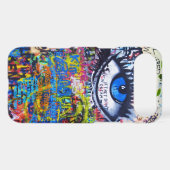 Blue graffiti evil eye Case-Mate iPhone case (Back (Horizontal))