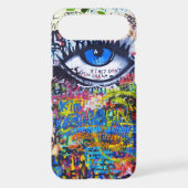 Blue graffiti evil eye Case-Mate iPhone case (Back)