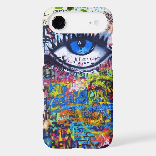 Blue graffiti evil eye Case-Mate iPhone case (Back)