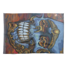 Blue Graffiti Skull
