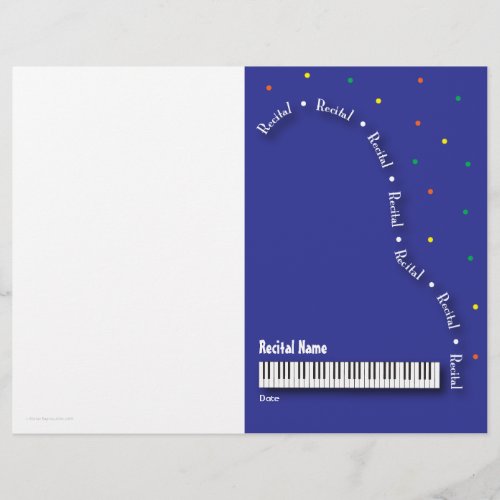 Blue Grand Piano Recital Blank