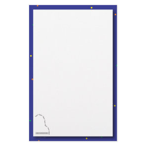 Blue Grand Piano Recital Stationery