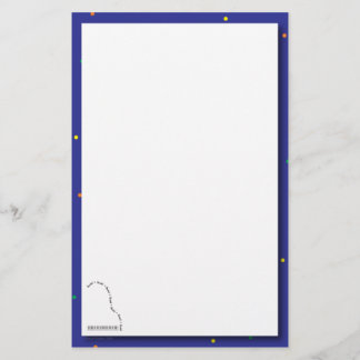 Blue Grand Piano Recital Stationery