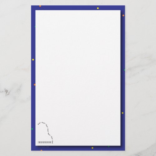 Blue Grand Piano Recital Stationery