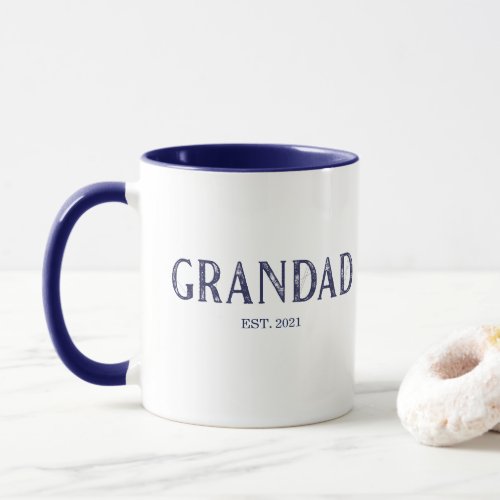 Blue Grandad Year Established Mug