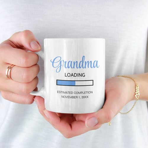 Blue Grandma Loading Pregnancy Announcement Coffee Mug