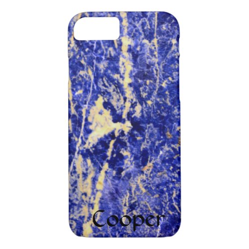 Blue Granite blue marble blue stone iPhone 87 Case