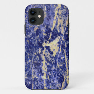 Blue Granite, blue marble, blue stone iPhone 11 Case