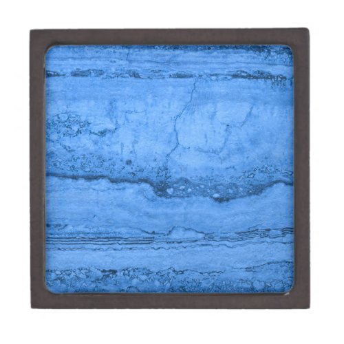 Blue Granite pattern blue marble blue rock stone Keepsake Box