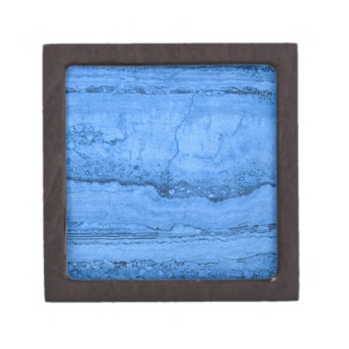 Blue Granite pattern blue marble blue rock stone Keepsake Box