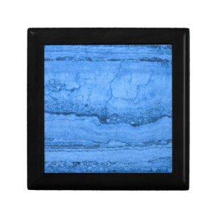 Blue Granite pattern blue marble blue rock stone Keepsake Box