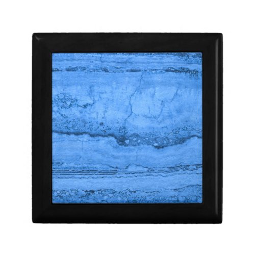 Blue Granite pattern blue marble blue rock stone Keepsake Box