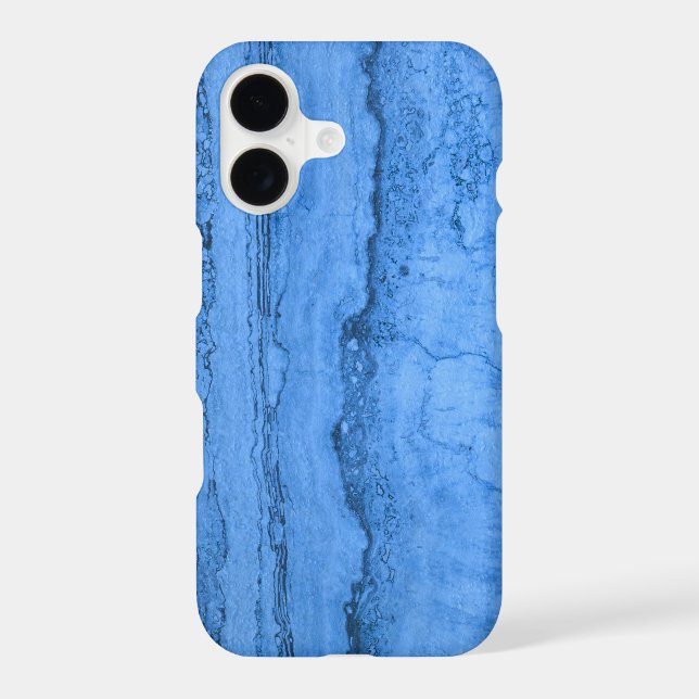 Blue Granite pattern, blue marble, blue stone Case-Mate iPhone Case (Back)
