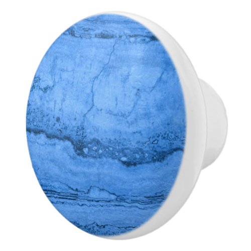 Blue Granite pattern blue marble blue stone Ceramic Knob