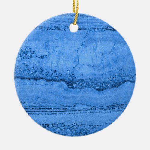 Blue Granite pattern blue marble blue stone Ceramic Ornament