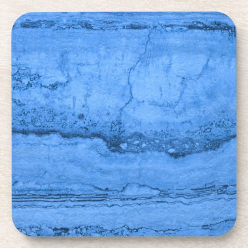 Blue Granite pattern blue marble blue stone Drink Coaster