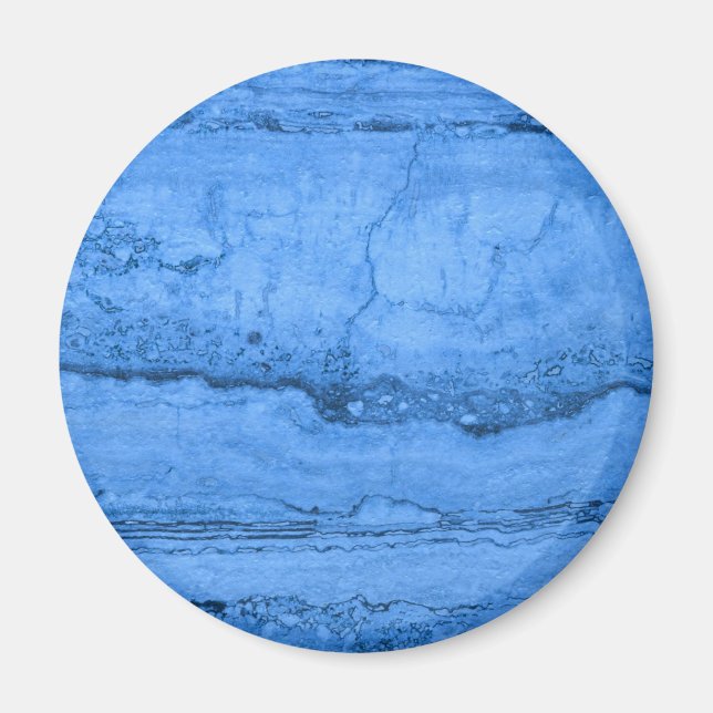 Blue Granite pattern, blue marble, blue stone Magnet (Front)