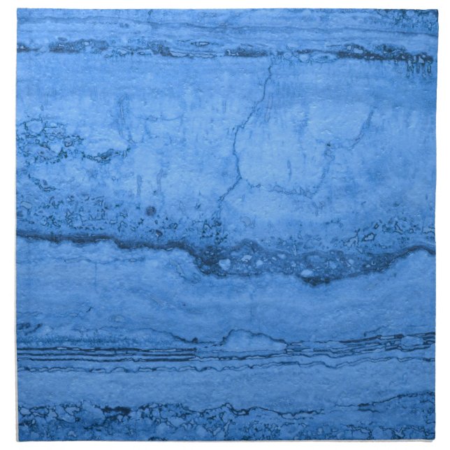 Blue Granite pattern, blue marble, blue stone Napkin (Front)
