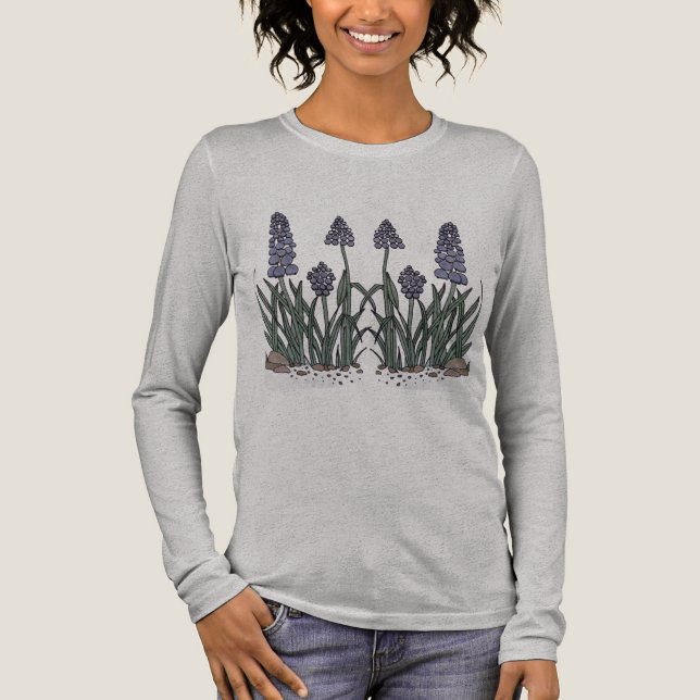 Blue Grape Hyacinth Tri-Blend Shirt (Front)