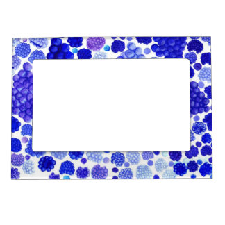 Blue Grapes,Blueberries, And Blue Raspberries Magn Magnetic Frame