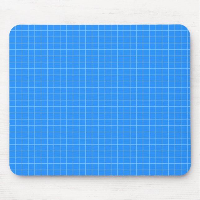 Blue Graph Paper Mouse Pad (Front)