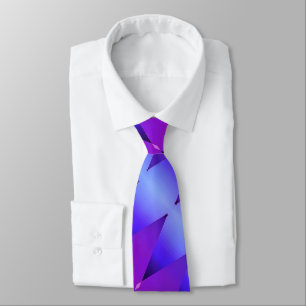 Blue Graphic Print Neck Tie