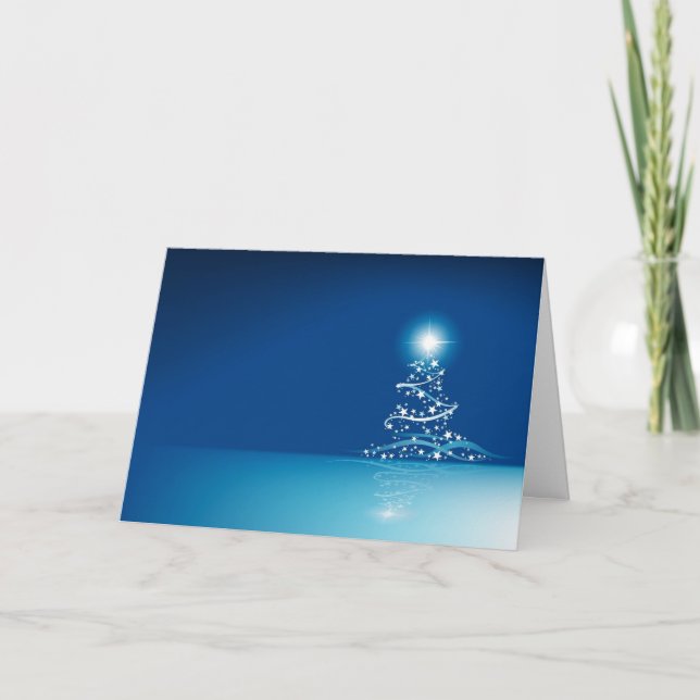 Blue graphics for Christmas - Holiday Card (Front)
