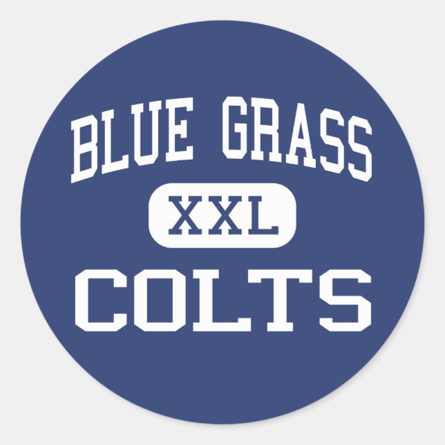 Blue Grass Colts Middle Elizabethtown Classic Round Sticker (Front)