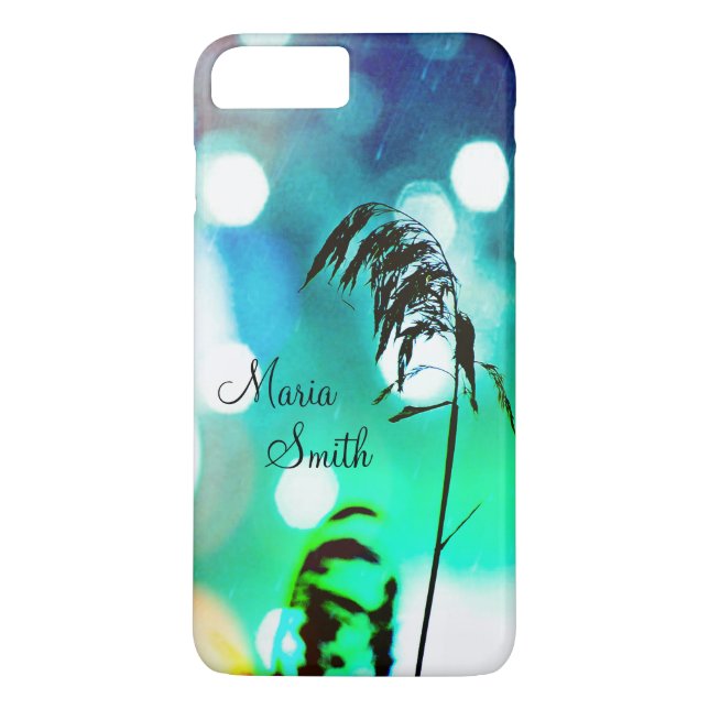 Blue Grass Drama Sparkle iPhone7+ Case-Personalize Case-Mate iPhone Case (Back)